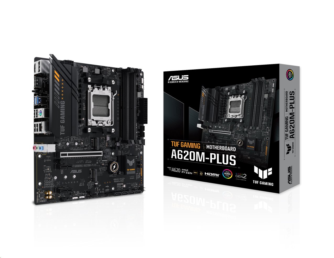 MB ASUS TUF GAMING A620M-PLUS AM5, A620, DDR5, mATX, M.2, HDMI, DP