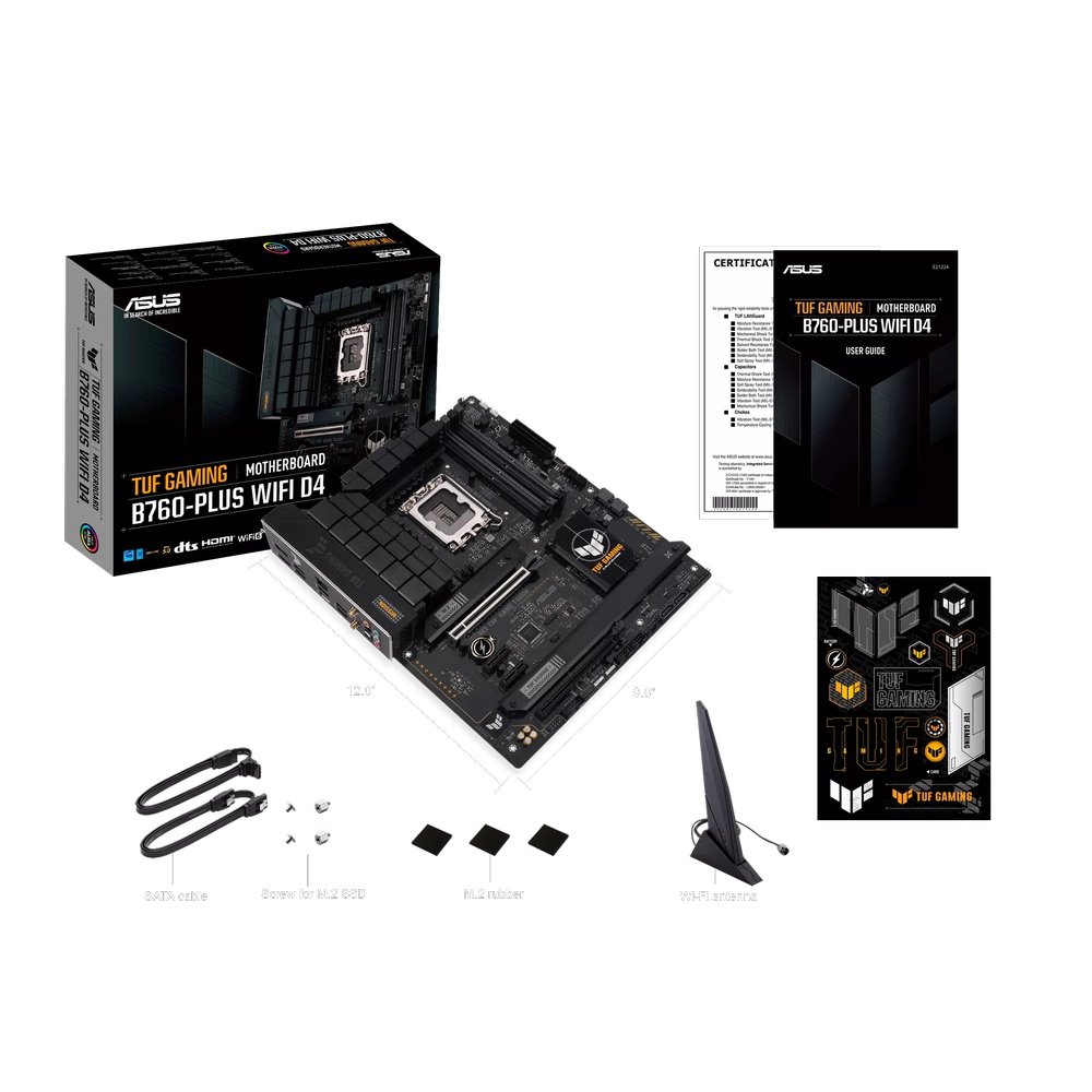 MB ASUS TUF Gaming B760-PLUS WIFI D4 /LGA1700/4xDDR4/M.2/W6+BT5.2/HDMI/DP/ATX