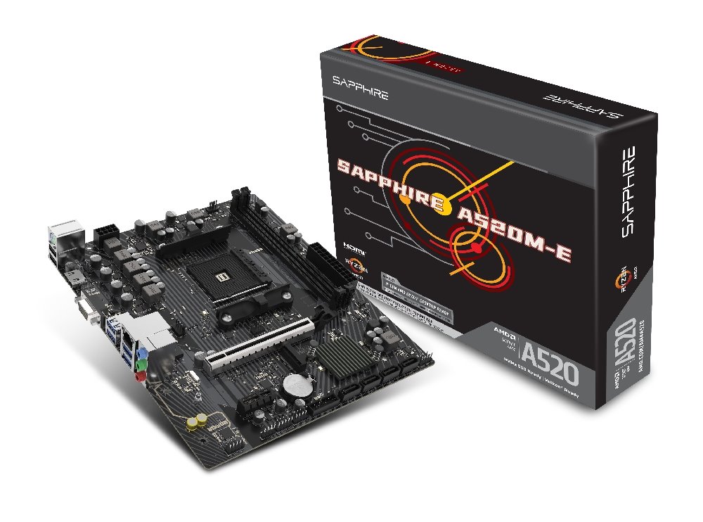 MB SAPPHIRE A520M-E /AM4/2xDDR4/M.2/HDMI/D-sub/mATX