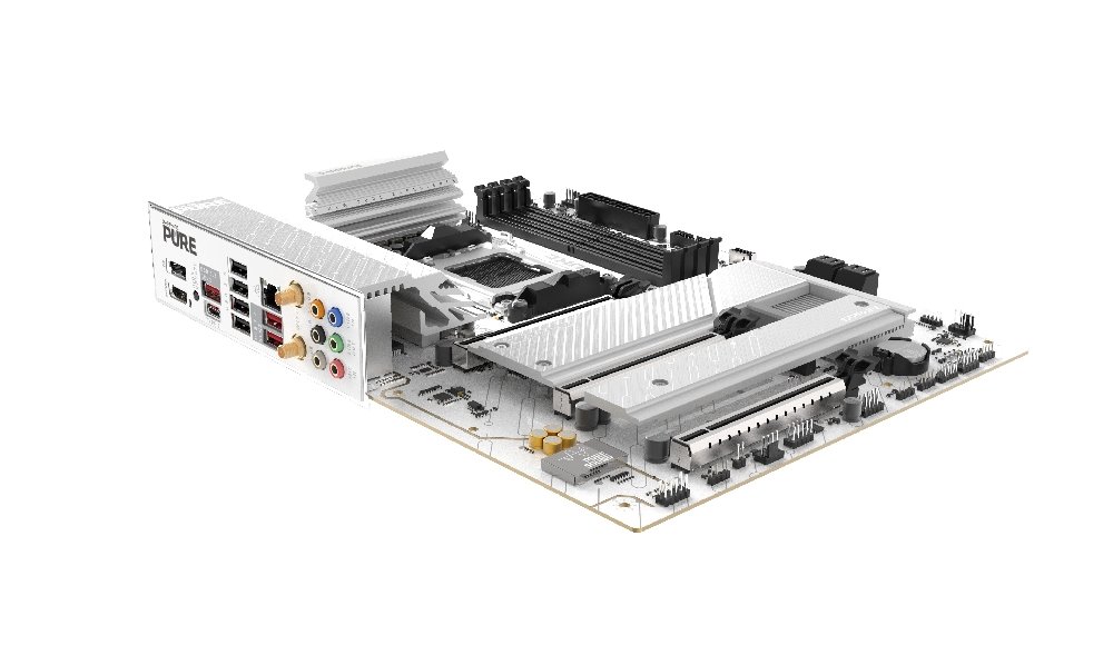 MB SAPPHIRE PURE B850A WIFI7 /AM5/4xDDR5/M.2/W7+BT5.4/W7+BT5.4/HDMI/DP/ATX/White