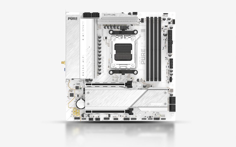 MB SAPPHIRE PURE B850M WIFI, AM5, 4x DDR5 DIMM, 2x M.2, 4x SATA, 1x 2,5Gb LAN, BT, WF6, 2xPCIe