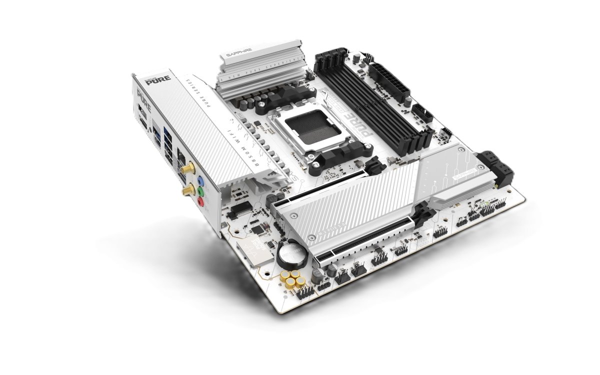 MB SAPPHIRE PURE B850M WIFI /AM5/4xDDR5/WF6+BT5.3/HDMI/DP/mATX/White