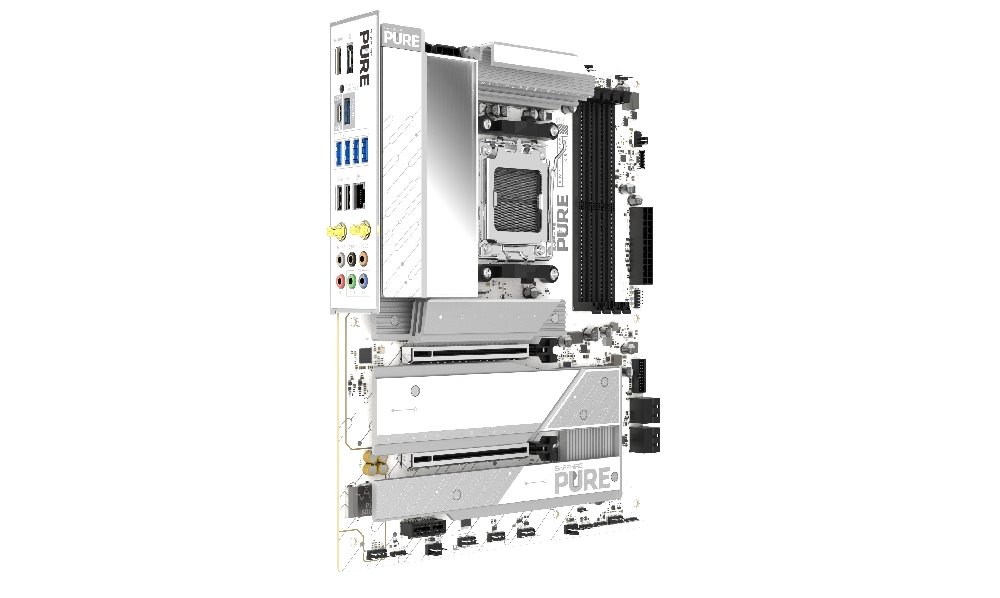 MB SAPPHIRE PURE X870A WIFI7 X870, AM5, 4xDDR5 DIMM, 3xM.2 G4/5, 4xSATA, 1x5Gb LAN, 3xPCIe