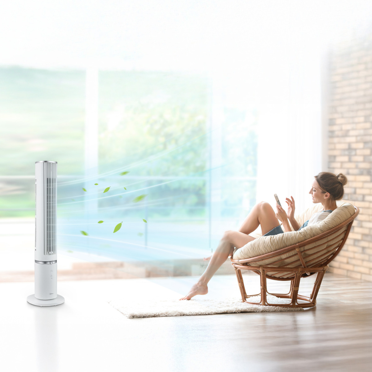 MIDEA Sloupový Aroma omyvatelný ventilátor MFZ402R0BPW