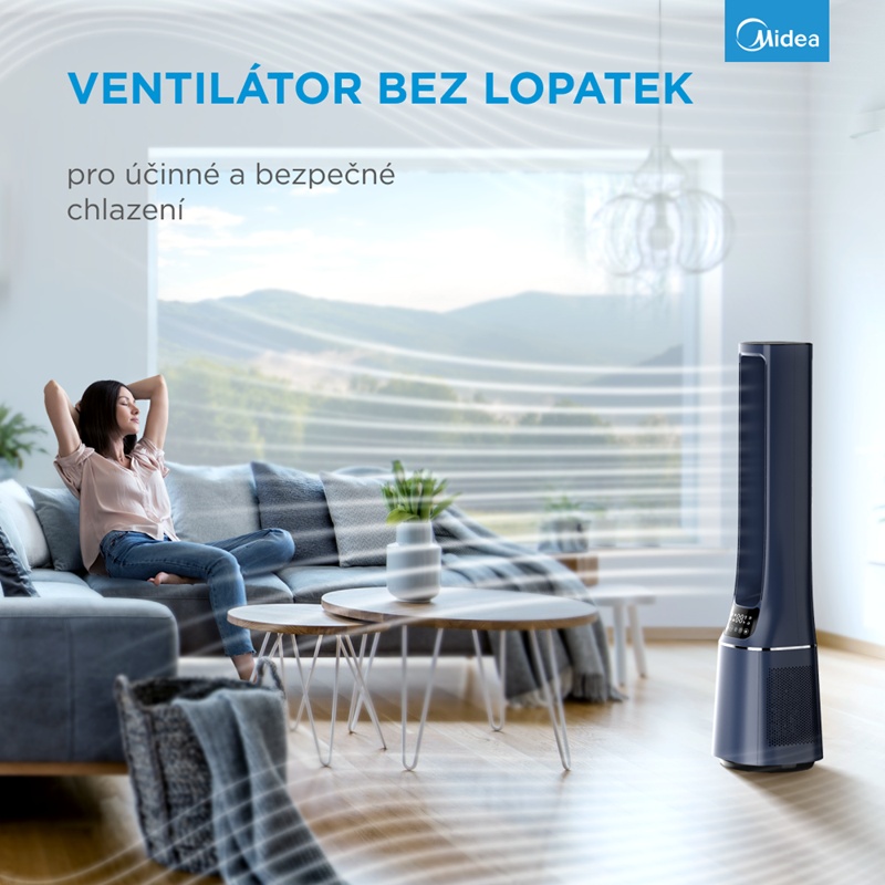 MIDEA ventilátor+čistička AMS150-PBW