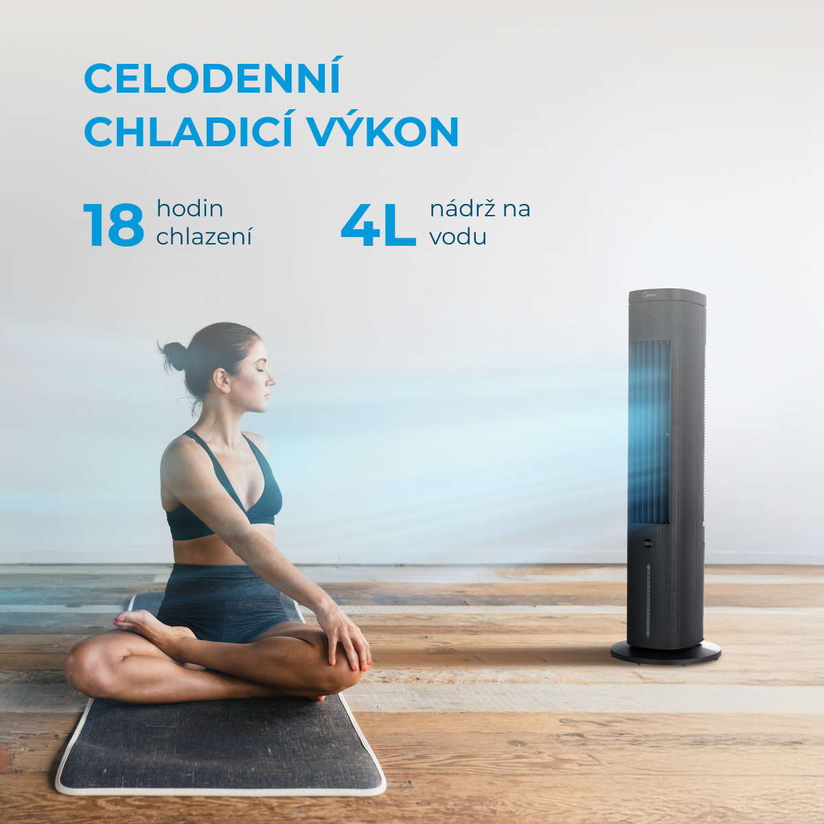 MIDEA Ventilátor se zvlhčovačem MAC402R0BPK