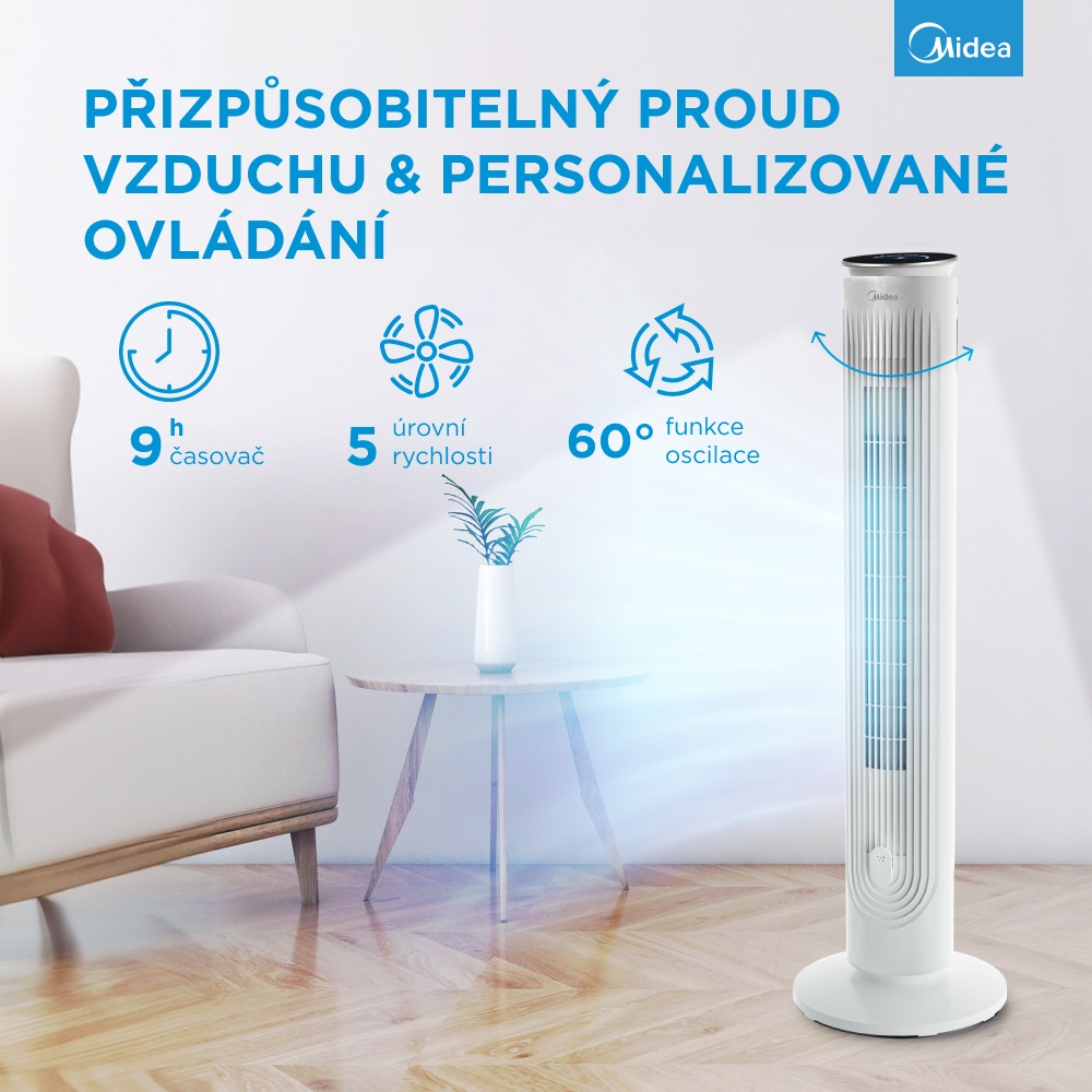 MIDEA ventilátor sloupový FZ10-21ARBW