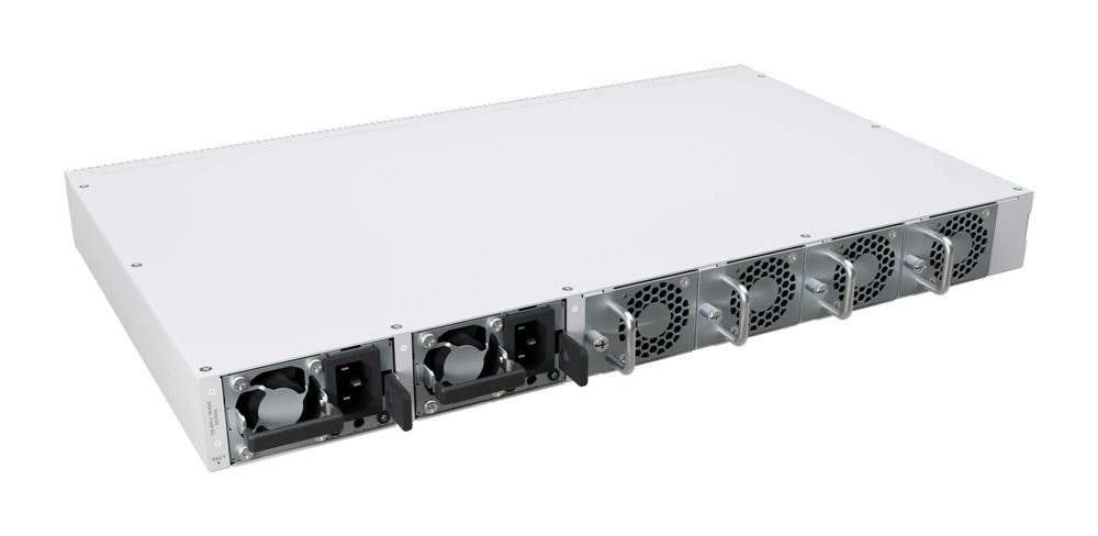 MikroTik Cloud Router Switch CRS812-8DS-2DQ-2DDQ-RM, 2x10 GbE, 2QSFP56-DD, 2QSFP56, 8SFP56, 2PSU, L6