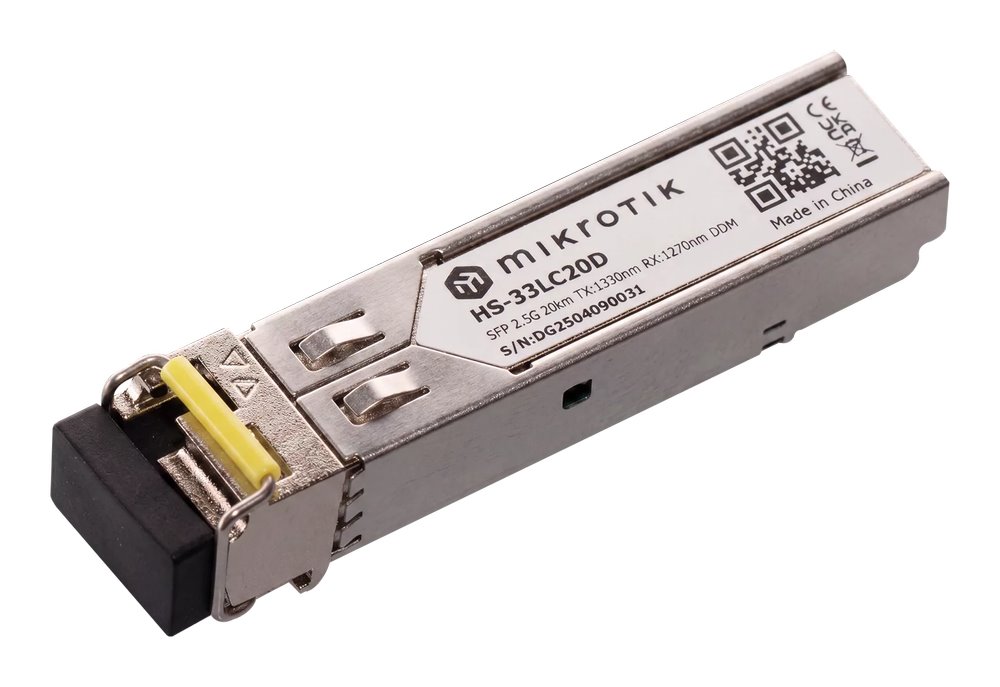 MikroTik HS-2733LC20D modul SFP, 1/2.5G, SM, WDM/BiDi, 20km, 2ks