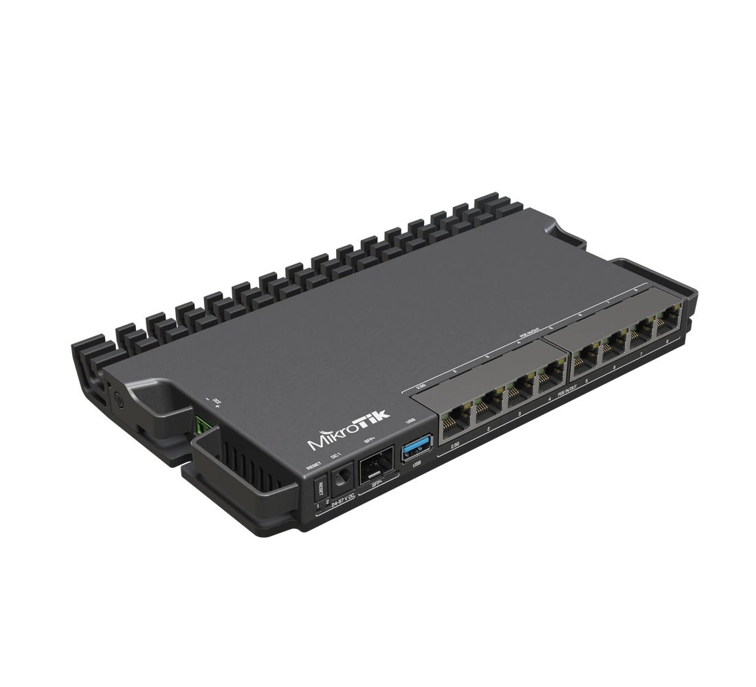 MikroTik RouterBOARD RB5009UPr+S+IN, 7x1G PoE+, 1x2,5G PoE+, 1xUSB 3.0, 1SFP+, L5