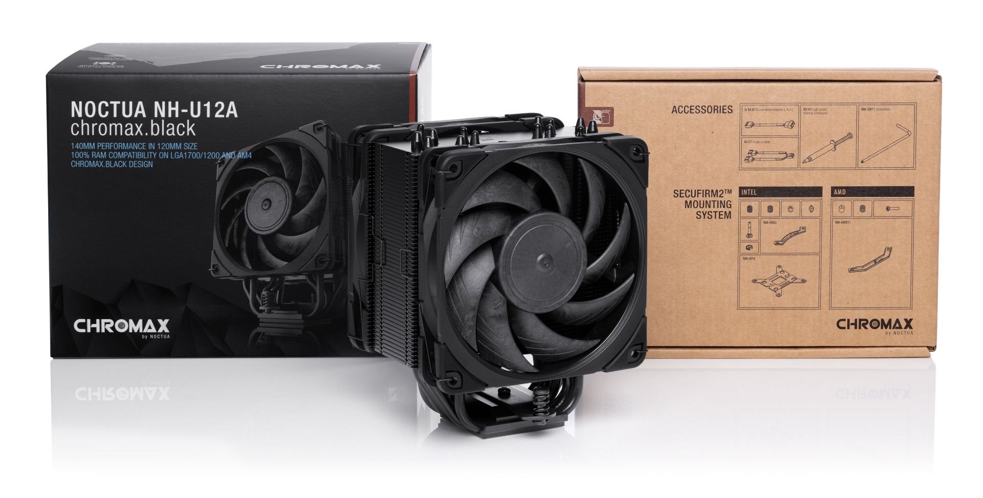 Noctua chladič NH-U12A chromax.black