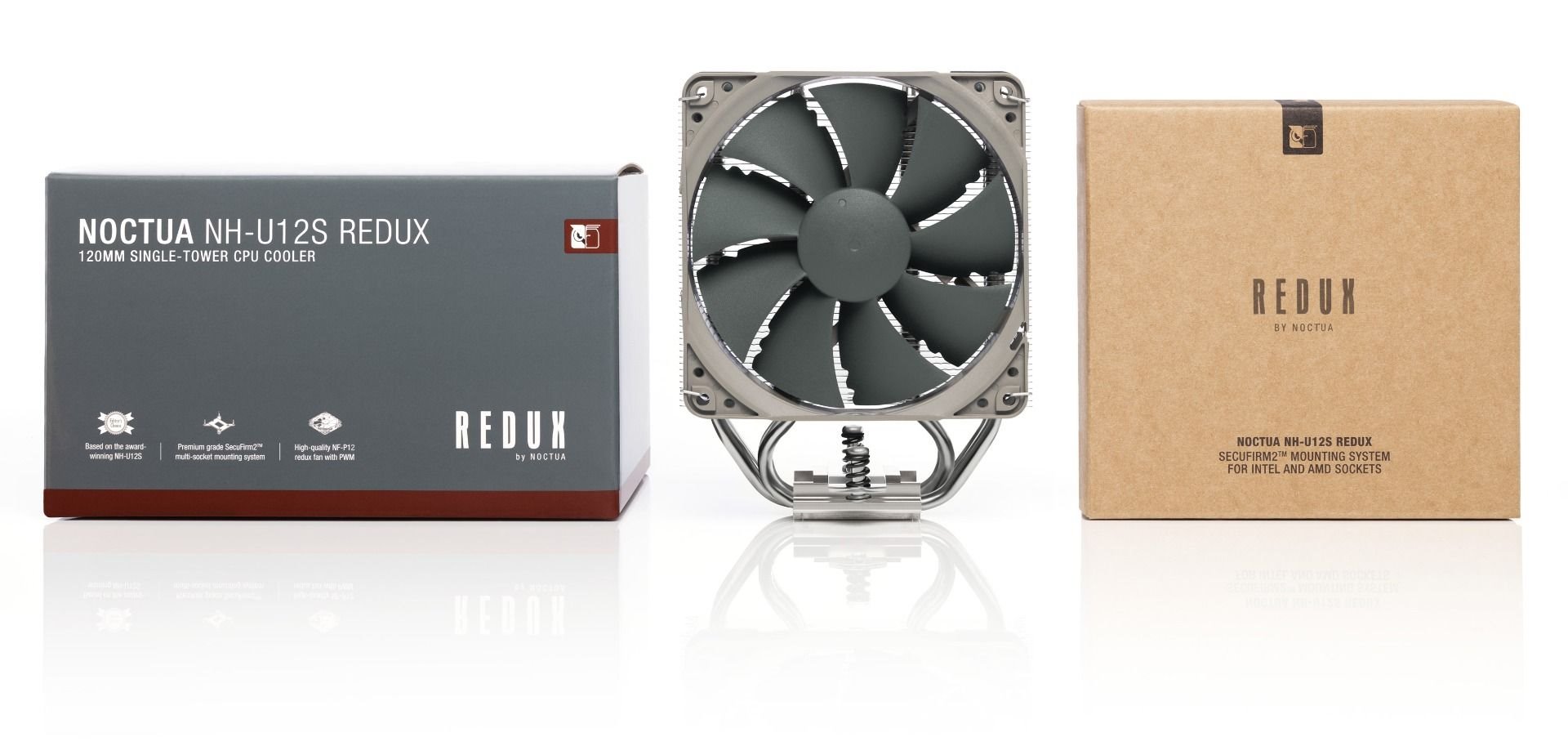 Noctua chladič NH-U12S redux, 4-pin PWM, 1700RPM, 25.1dB, TDP180W, 1x120mm