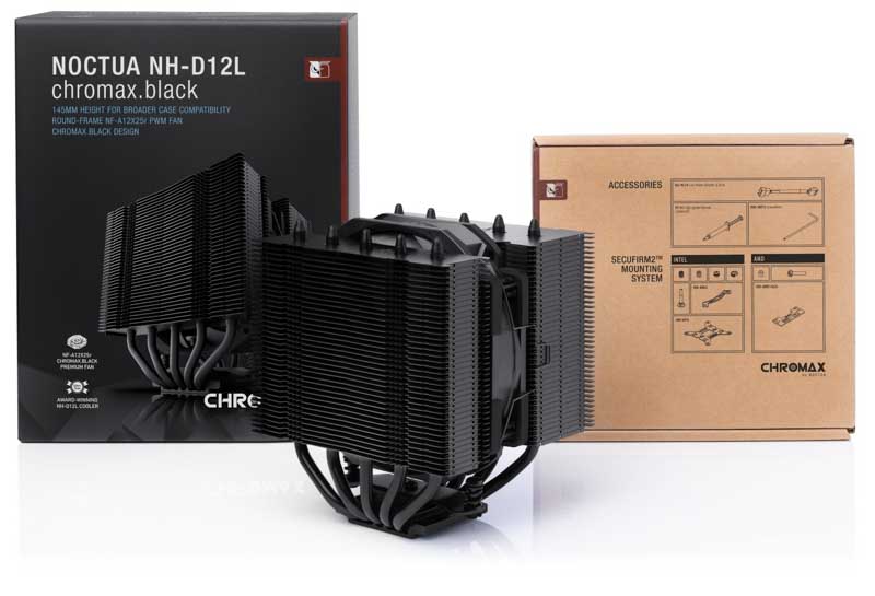 NOCTUA NH-D12L chromax.black D-Type Premium Cooler