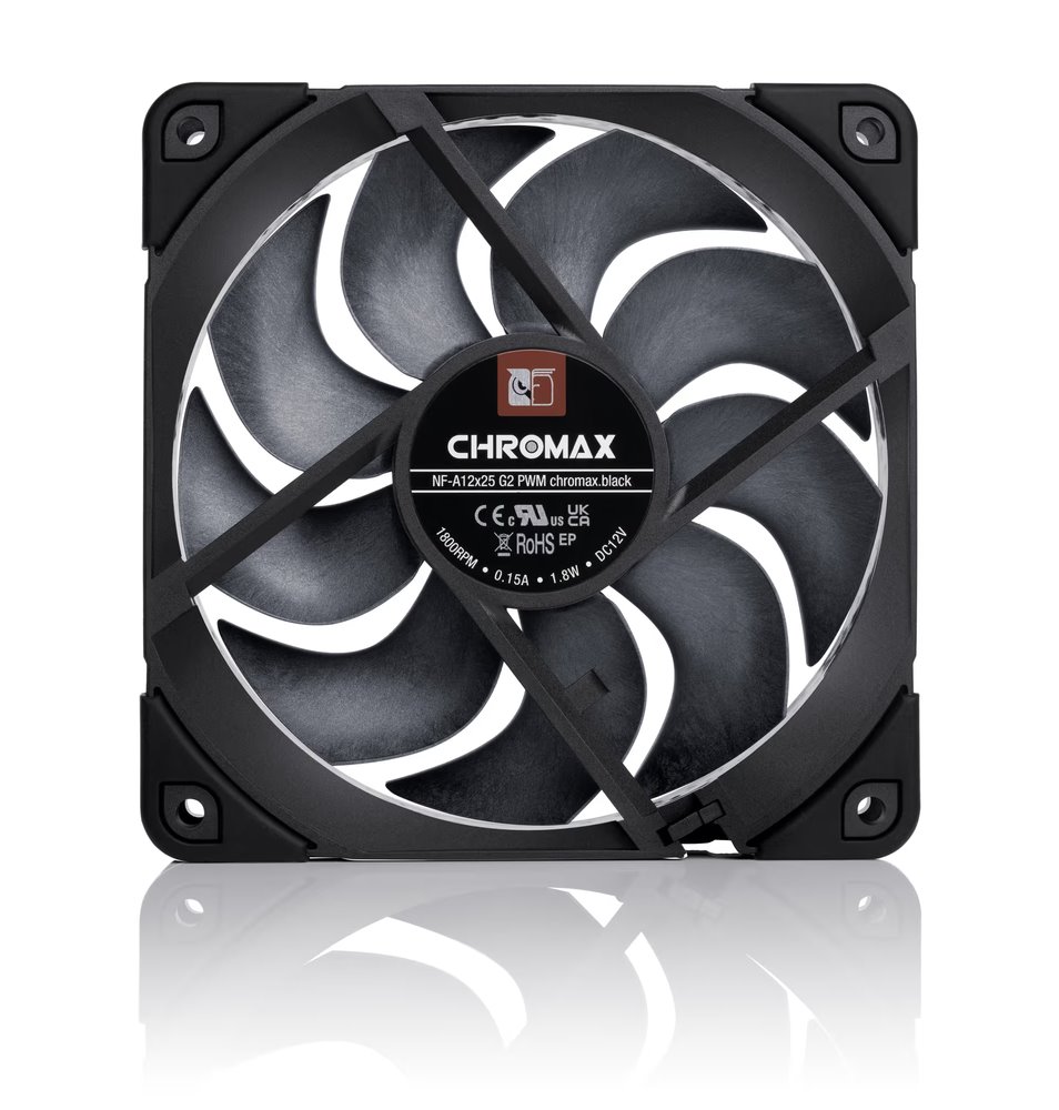 Noctua ventilátor NF-A12x25 G2 PWM chromax.black