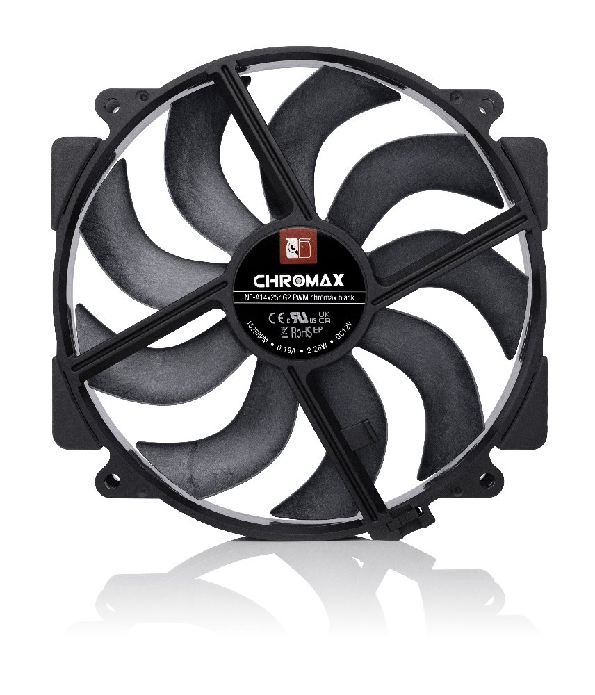 Noctua ventilátor NF-A14x25r G2 PWM chromax.black