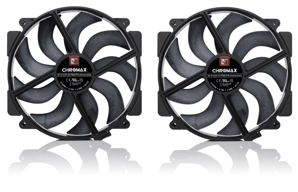 Noctua ventilátor NF-A14x25r G2 PWM Sx2-PP chromax.black