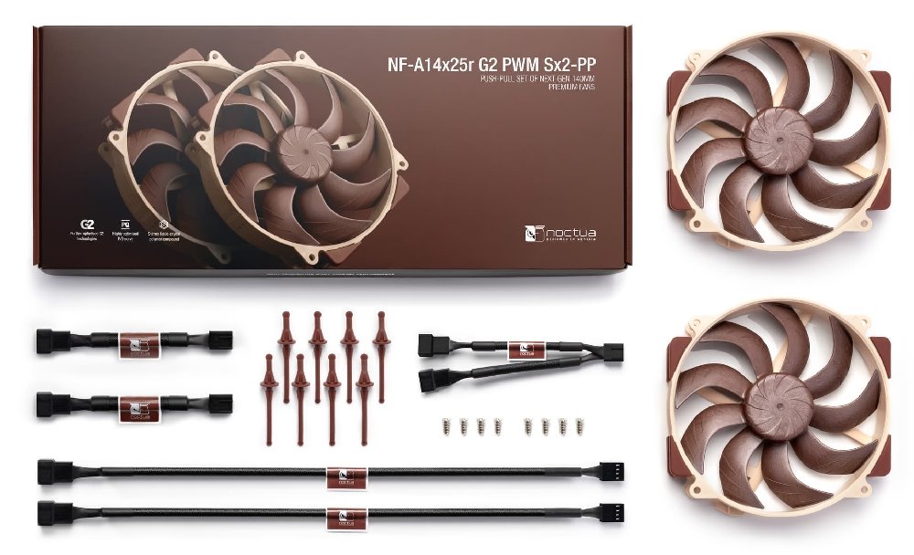 Noctua ventilátor NF-A14x25r G2 PWM Sx2-PP
