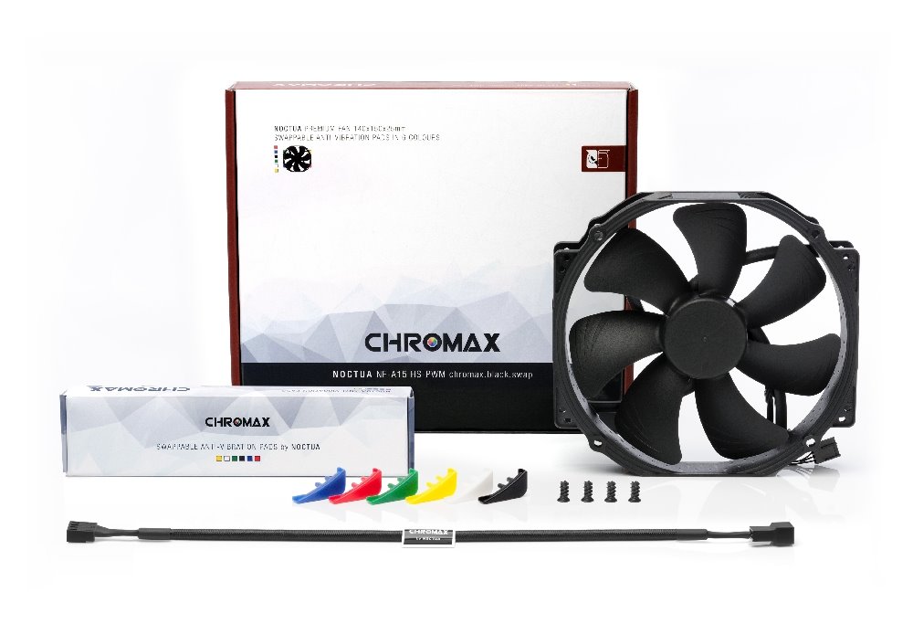 Noctua ventilátor NF-A15 HS-PWM chromax.black.swap