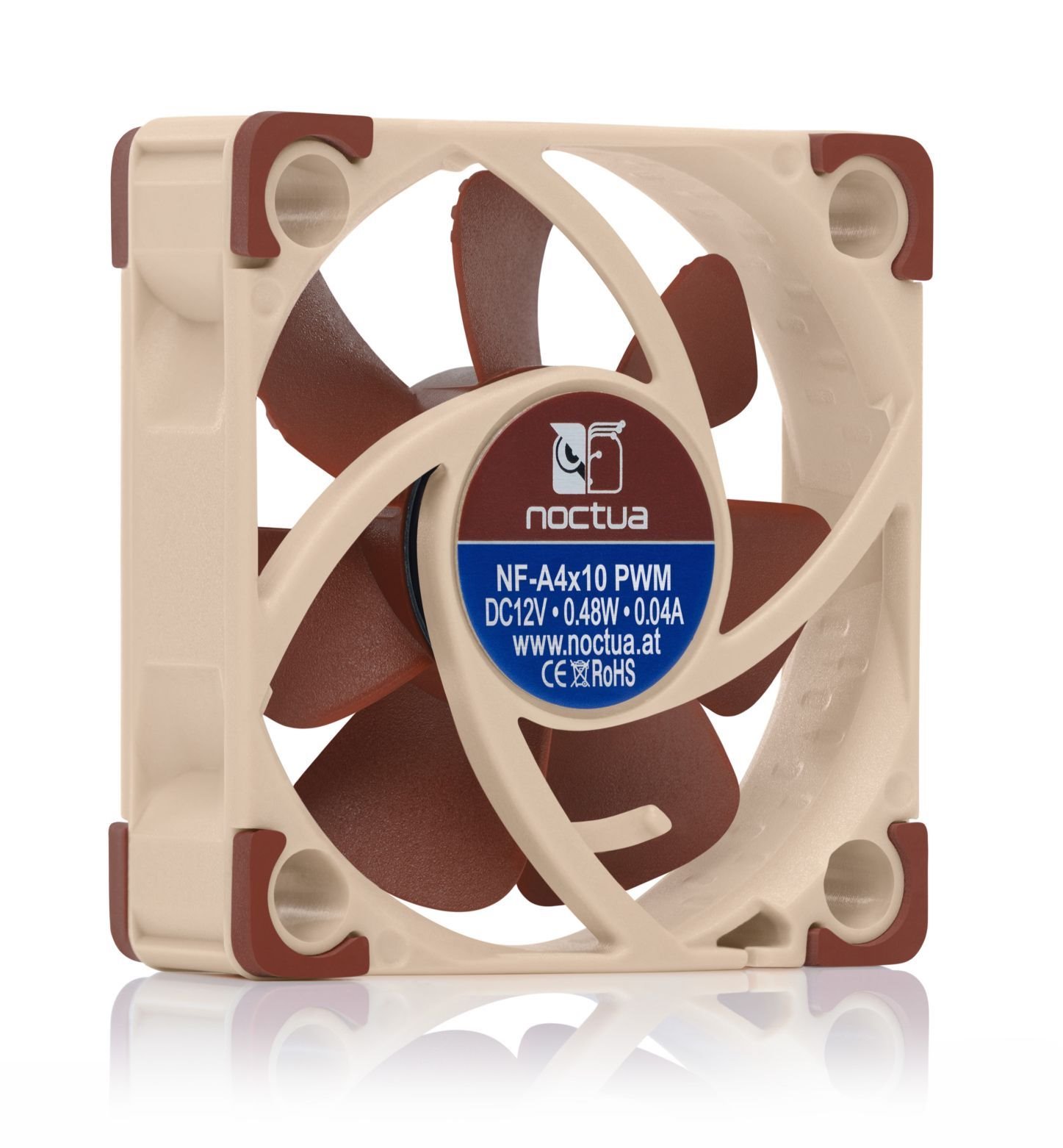 Noctua ventilátor NF-A4x10, 4-pin, 24V PWM, 19.6dB, 40x40x10mm