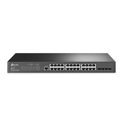 Omada 24-Port Gigabit L2+ Managed Switch with 4 SFP Slots PORT: 24× Gigabit RJ45 Ports, 4× Gigabit SFP Slots, RJ45/Micro