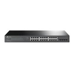 Omada 28-Port PoE+ Gigabit Smart Switch with 4 SFP Slots PORT: 24× Gigabit PoE+ Ports, 4× Gigabit SFP Slots SPEC: 802.3a