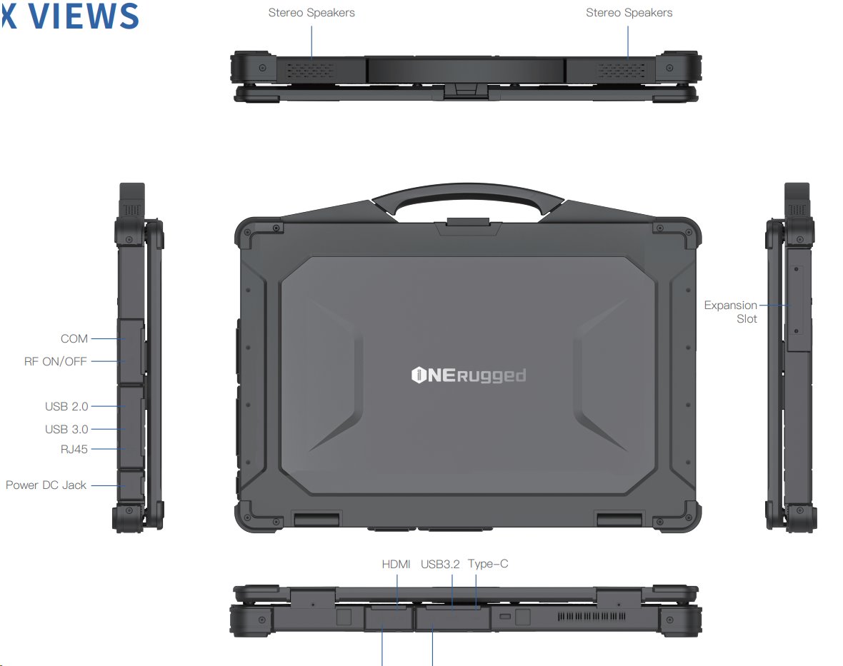 ONERugged N15A 15.6" rugged notebook, I5+16G+512G, 1920x1080, 1000cd/m2, Win11 Pro bez licence