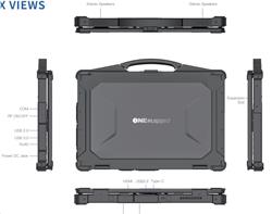 ONERugged N15A 15.6" rugged notebook, I5+16G+512G, 1920x1080, 1000cd/m2, Win11 Pro bez licence
