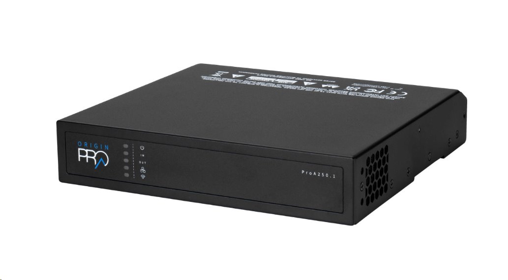 ORIGIN - Zesilovač ProA250.1 / DSP / 2-kanálový / 2x 125W nebo 1x 250W Hi-Z / 1U half-rack