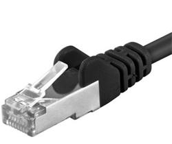 PremiumCord Patch kabel Cat6a S-FTP, AWG 26/7, délka 0.25m, černá