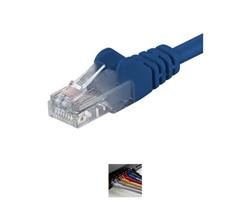 PremiumCord Patch kabel UTP RJ45-RJ45 CAT6 2m modrá