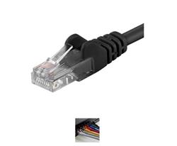PremiumCord Patch kabel UTP RJ45-RJ45 level 5e 0.5m černá