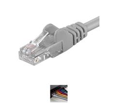 PremiumCord Patch kabel UTP RJ45-RJ45 level 5e 1m šedá