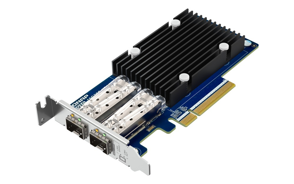 QNAP QXG-10G2SF-X710 - Dvouportová síťová rozšiřující karta SFP+ 10GbE; nízkoprofilové provedení; PCIe Gen3 x8