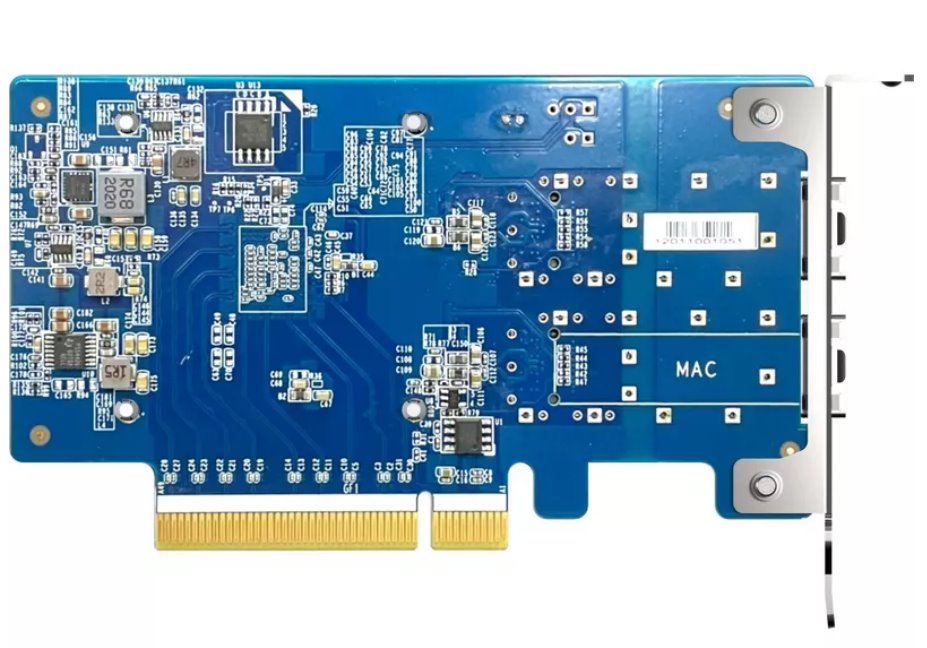 QNAP QXG-25G2SF-E810 - Dvouportová síťová rozšiřující karta SFP28 25GbE; nízkoprofilové provedení; PCIe Gen4 x8