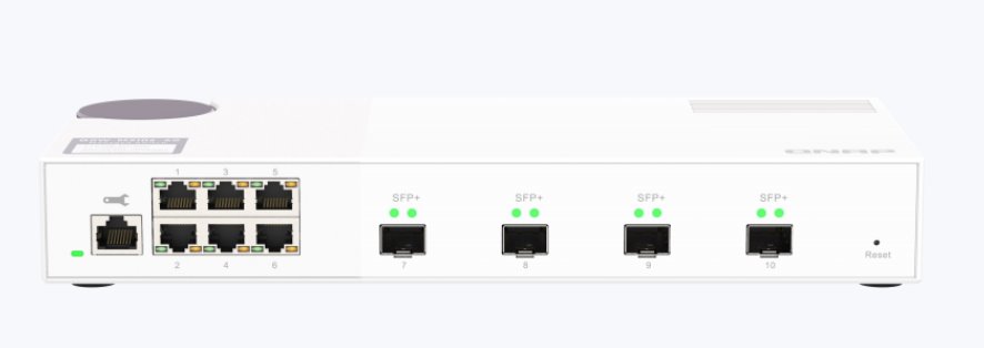 QNAP řízený switch 10port QSW-M2108-2C (6x 2,5GbE RJ45 + 4x 10GbE SFP+)
