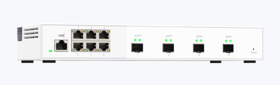 QNAP řízený switch 10port QSW-M2108-2C (6x 2,5GbE RJ45 + 4x 10GbE SFP+)