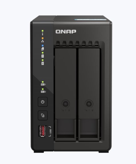 QNAP TS-253E-8G (4core 2,6GHz, 8GB RAM, 2x SATA, 2x M.2 NVMe slot, 2x HDMI 4K, 2x 2,5GbE, 4x USB)