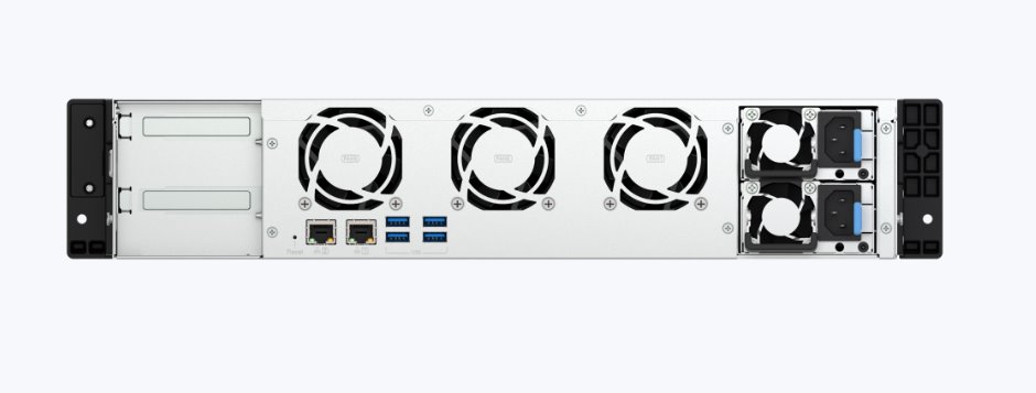 QNAP TS-855eU-RP-8G (2,8GHz, 8GB RAM, 8x SATA, 2x 2,5GbE, 2x M.2 NVMe, 2x PCIe, malá hloubka)
