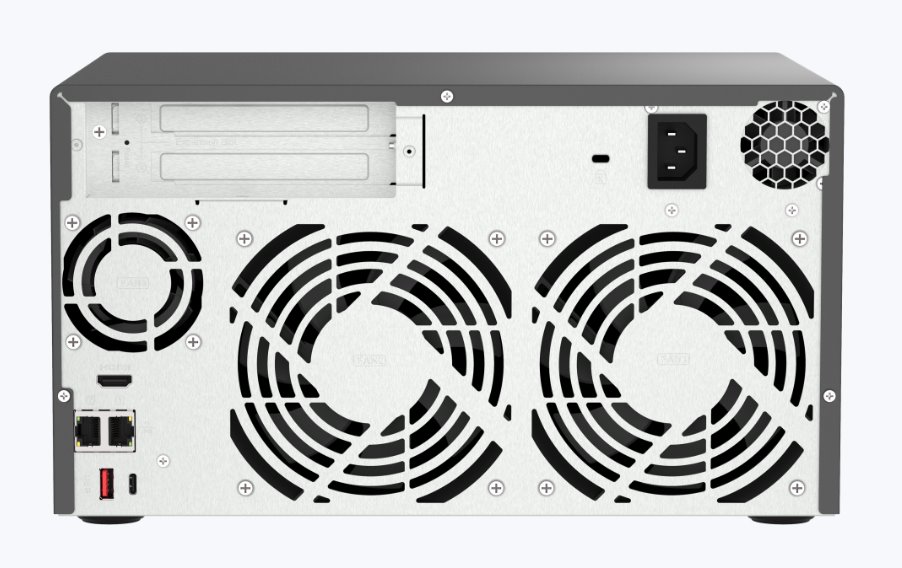 QNAP TVS-h874-i7-32G (12core (i7), ZFS, 32GB RAM, 8x SATA, 2x M.2 NVMe, 2x PCIe, 2x 2,5GbE, HDMI 4K)