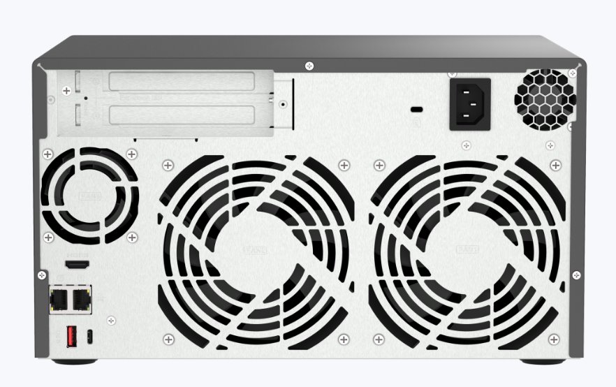 QNAP TVS-h874X-i9-64G (16core (i9), ZFS, 64GB RAM, 8x SATA, 2x M.2 NVMe, 2x PCIe, 2x2,5GbE, 2x10GbE)