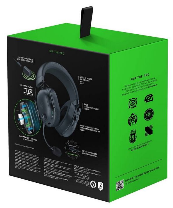 RAZER herní headset BlackShark V2 HyperSpeed - Black, USB+BT