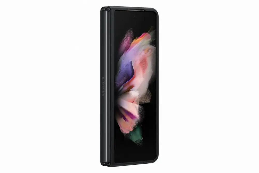 Samsung Kožený zadný kryt Z Fold3 čierny
