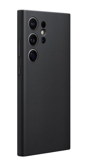 Samsung Zadní kryt z veganské kůže pro S24 ULTRA, černý