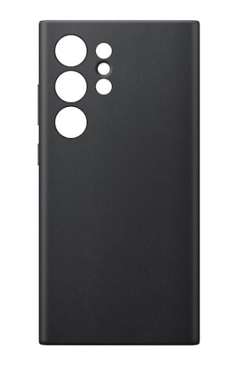 Samsung Zadní kryt z veganské kůže pro S24 ULTRA, černý