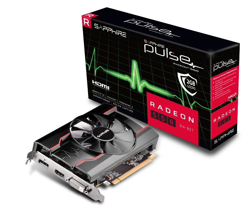 SAPPHIRE PULSE AMD Radeon RX-550 GAMING 2G GDDR5