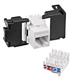Schrack Keystone modul RJ45 nestíněěný,Cat.6 de-embedded,samozář.,SFA