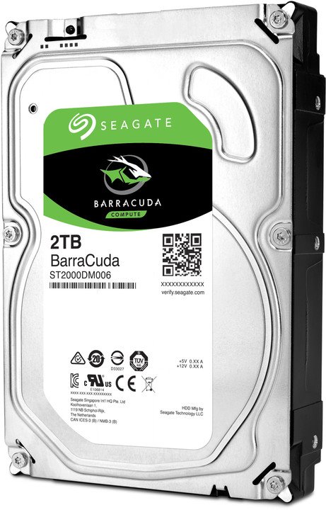 Seagate BarraCuda 3,5" - 2TB/5400rpm/SATA-III/256MB