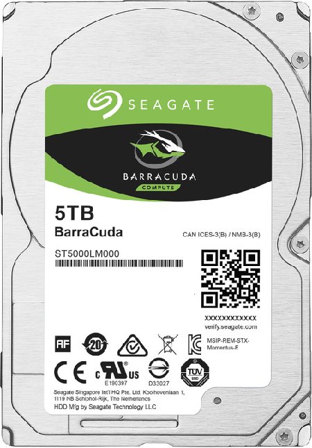 Seagate HDD BarraCuda 2.5" 5TB - 5400rpm/SATA-III/128MB