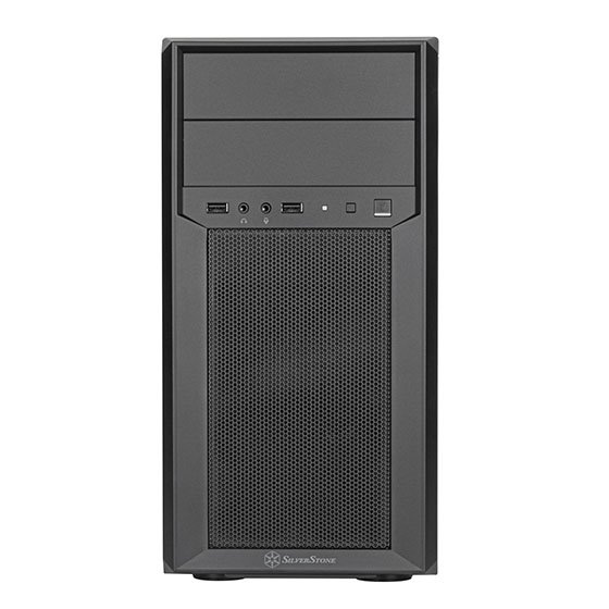 SilverStone FARA 313, kompaktní Micro-ATX skříň, 2x USB 3.0, GPU až 354mm, ocel, černá