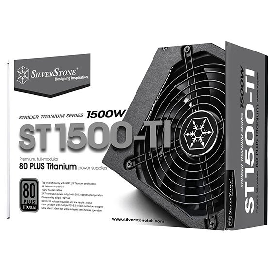 SilverStone Strider ST1500-TI, ATX zdroj 1500W, modulární, 80+ Titanium